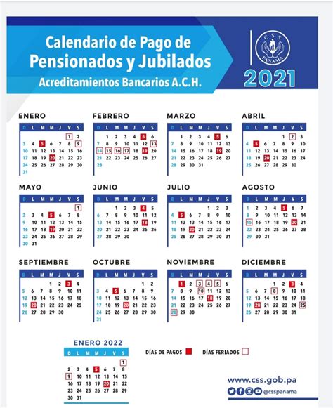 calendario de pago a jubilados